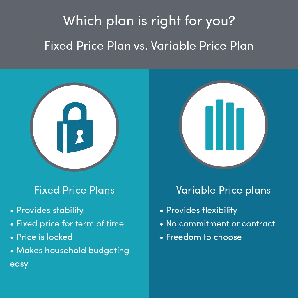 Fixed Price Electricity Plan vs. Variable Price Natural Gas Plan
